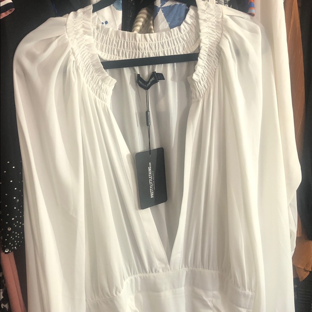 PrettyLittleThing Sexy Cream Dress